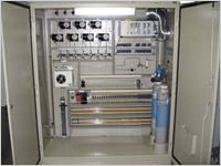 Exhaust gas analyzer panel